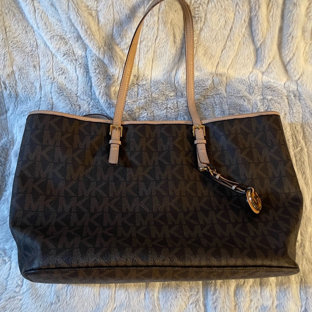 Michael Kors Brown and Tan Tote Bag